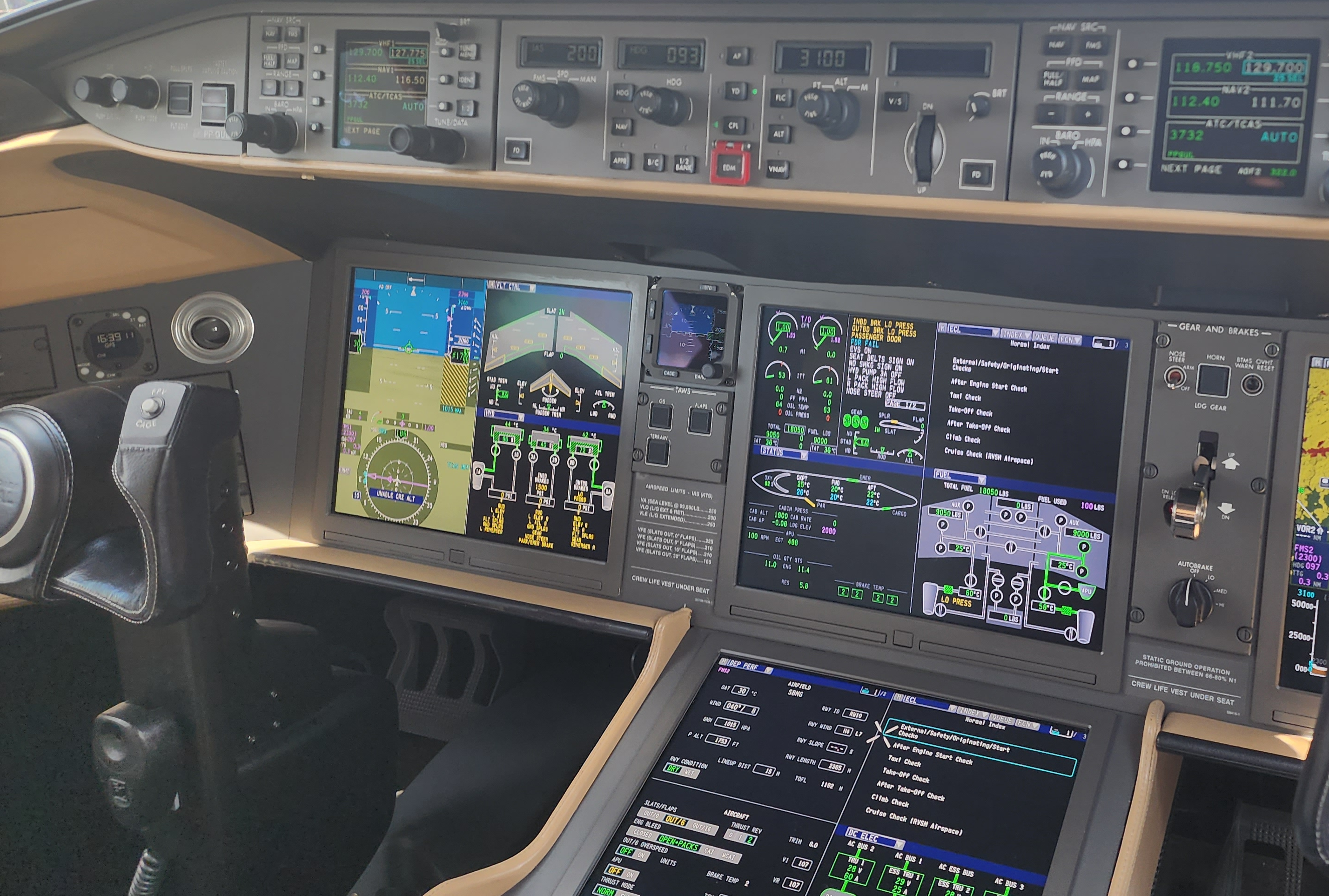 Painel de uma aeronave