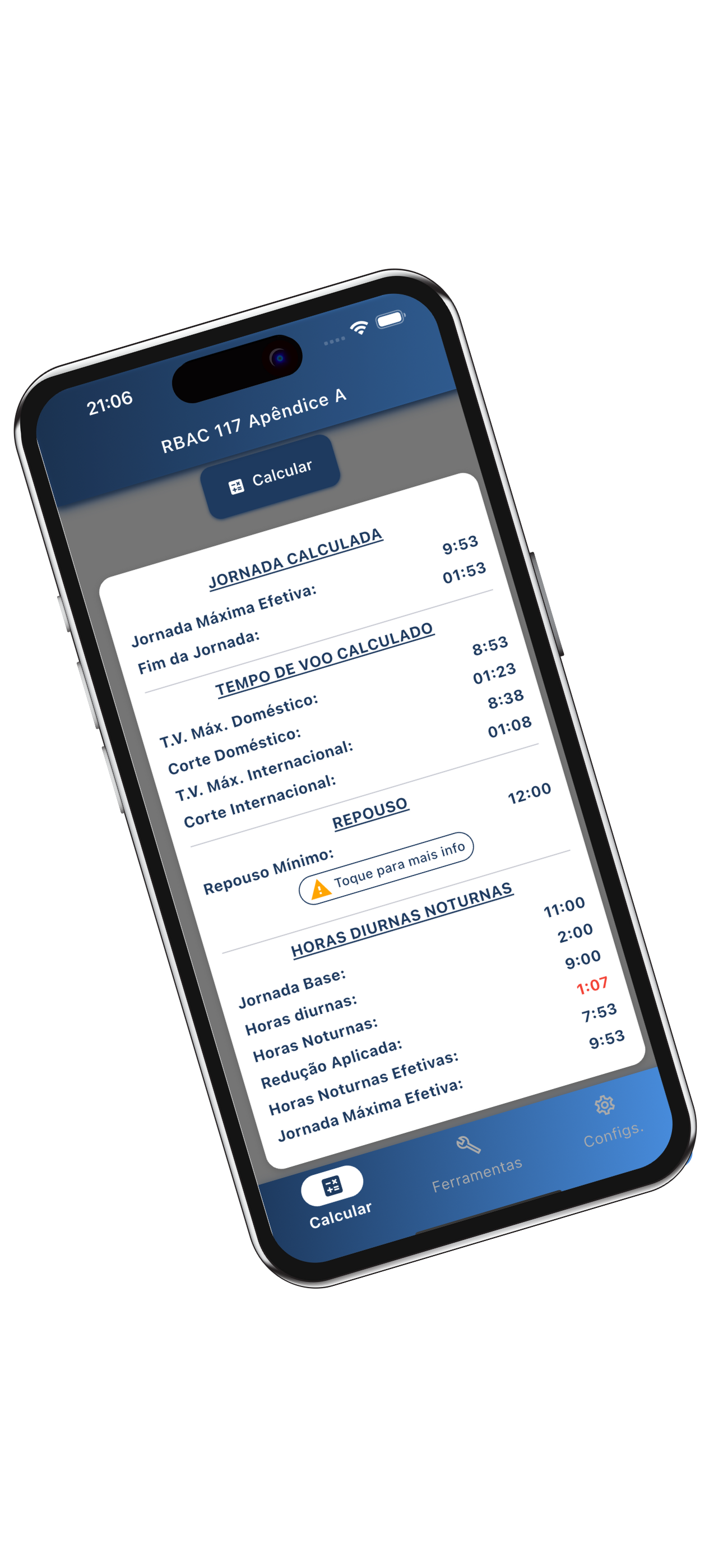 Tela do App Vektor Aero